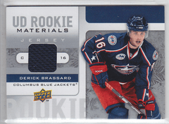 2008-09 Upper Deck UD Rookie Materials Jersey Derick Brassard #RM-DB Blue Jackets